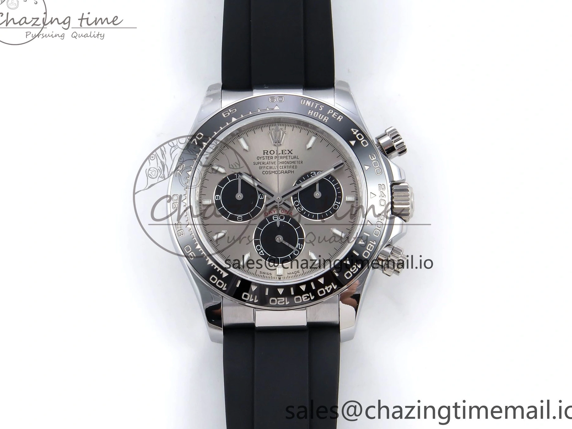 Strap V6（Gain 126519 SH4131 Edition Oysterflex Best 1:1 QF on Gray Daytona Weight） Black Dial 1228